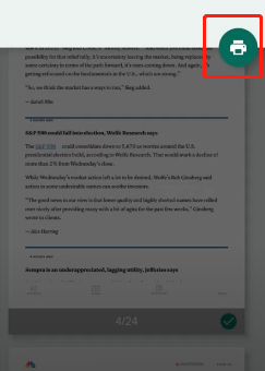 Tap the Print Button to Send File to Printer
